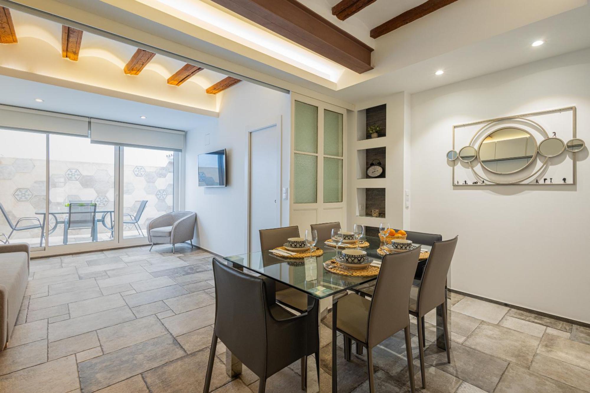 Florit Flats - Center Modern 1br 2bth Terrace Wi-fi Ac Apartament *